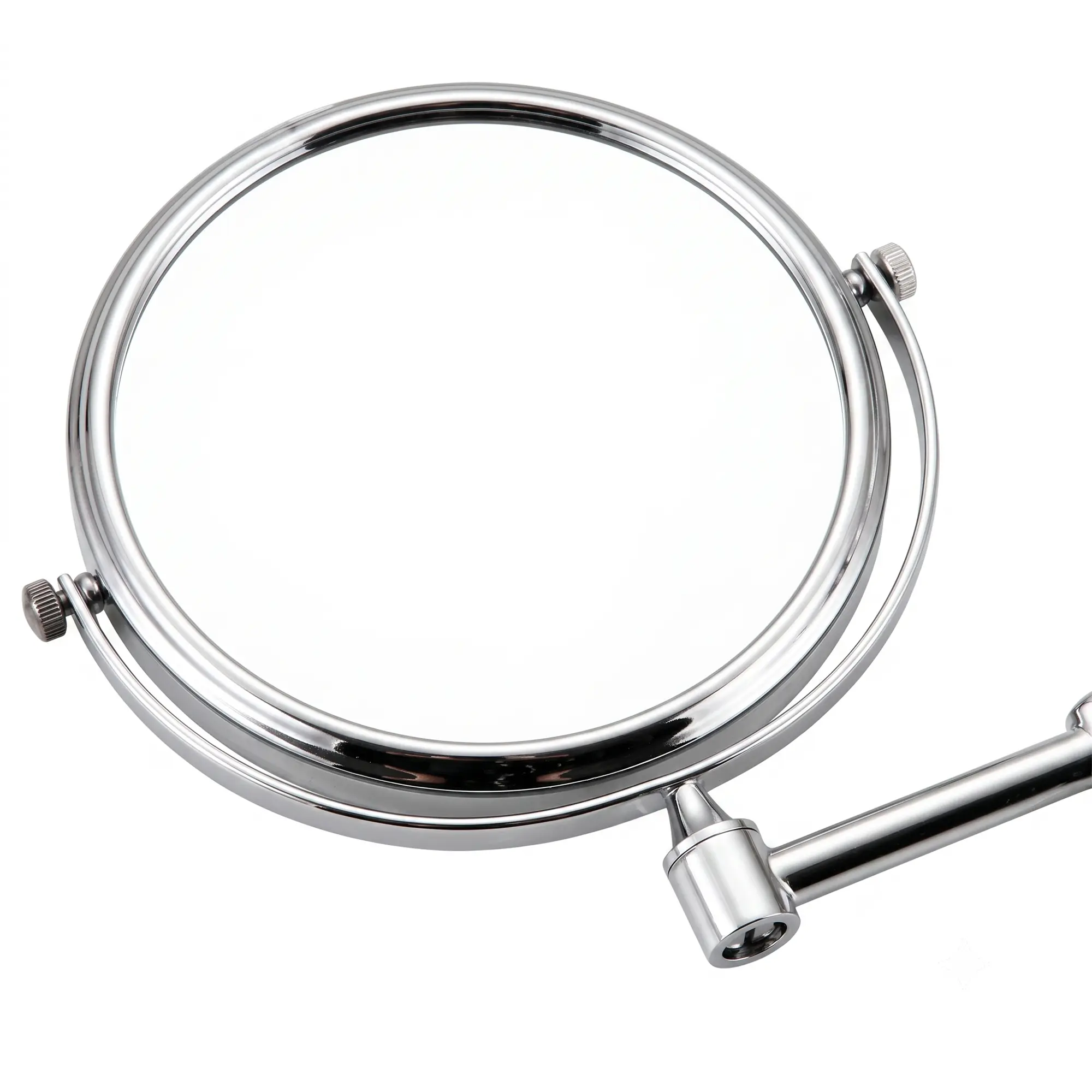 SQ-1037785_2 Зеркало косметическое Frap F6106 150x150 с увеличением, с LED-подсветкой, хром