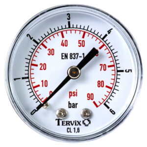 Манометр аксиальный Tervix Pro Line 1/4" 0-6 бар 50 мм (355512)