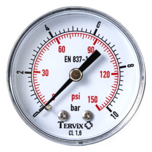 Манометр аксиальный Tervix Pro Line 1/4" 0-10 бар 50 мм (355513)