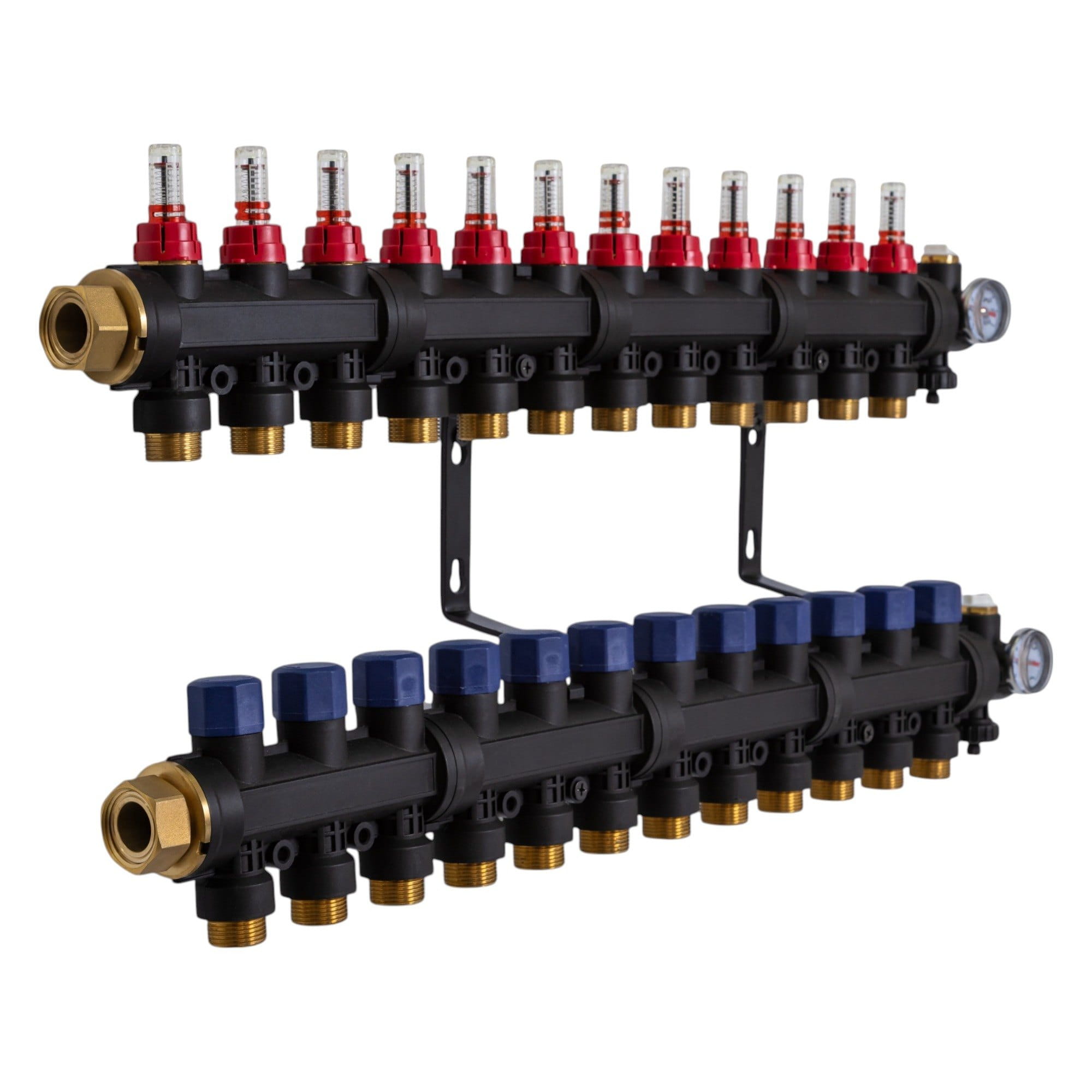 TRV-503212_1 Коллектор теплого пола Tervix Pro Line 1" 12 выходов, с расходомерами, пластик (503212)