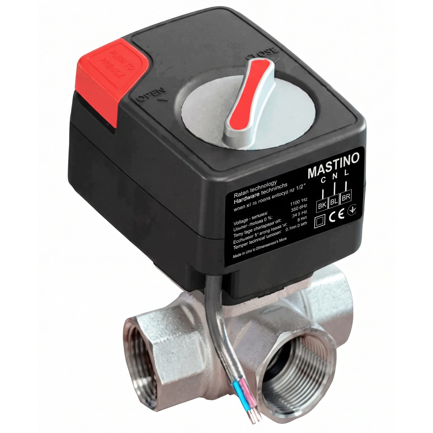 MAS-006309_1 Шаровой кран Mastino Pro 1" с электроприводом, латунь (006309)