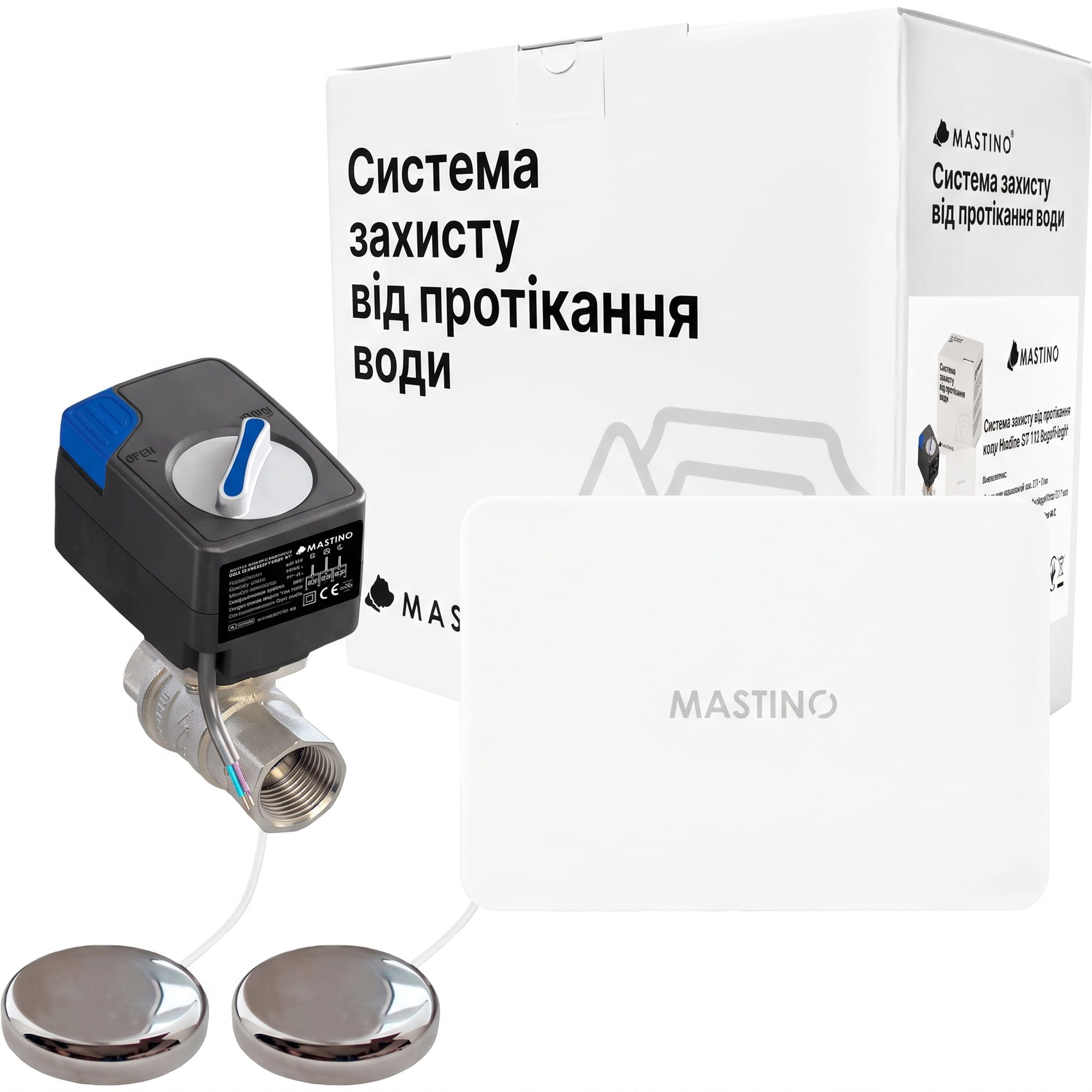 MAS-008630_1 Система контроля протечек воды Mastino Bugatti TS7 1/2″ 12В, белый (008630)