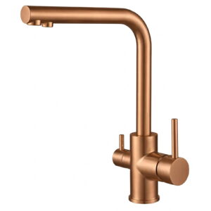 Кухонный смеситель VBI Gemini Brushed Copper с подключением фильтра, бронза матовая (VBI-055001BC)